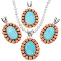 Sterling Silver Turquoise Native American Pendant 49410