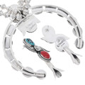 Authentic Navajo Squash Blossom Jewelry Set Artist Keith Henry signed 49429