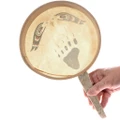 Authentic Native American Drum Hand Held Artist Sivaluaq Signed 49447