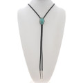 Western Bolo Tie Sterling Silver Turquoise Made in USA 49458