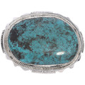 Genuine Turquoise Handmade Belt Buckle Sterling Silver 0095