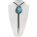 Statement Size 321 Carat Number Eight Turquoise Bolo Tie Sterling Silver 0426