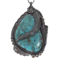 Old Pawn Navajo Turquoise Pendant 49490