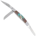 Southwest Inlay Turquoise Handle Pocket Knife 49492
