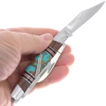 Navajo Made Inlaid Handle Turquoise Utility Knife 49492