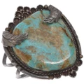 Old Pawn Navajo Number Eight Turquoise Bracelet Sterling Silver 0336