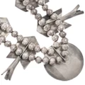 Vintage Sterling Silver Teepee Squash Blossom Necklace 49511