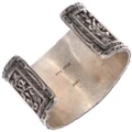 Authentic Zuni Turquoise Inlaid Cuff Bracelet Artist Velma and Don Dewa 49538
