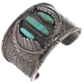 Old Pawn Sterling Silver Turquoise Cuff Bracelet 49539