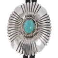 Native American Sterling Silver Turquoise Bolo Tie 49541