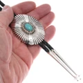 Southwest Turquoise Sterling Silver Bolo Tie 49541