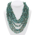 Genuine Turquoise Beaded Waterfall Necklace 49542