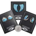 Sterling Silver Turquoise Opal Post Zuni Inlay Earring Closeout Trio 50204