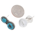Blue Turquoise Sterling Silver Post Earrings 49550