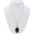 Southwest Sterling Silver Black Onyx Pendant 49567