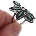 Authentic Native American Turquoise Pointer Ring 49586