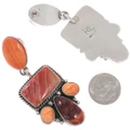 Southwestern S[piny Oyster Shell Post Dangle Earrings 49600