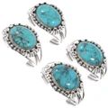 Spiderweb Turquoise Bracelet Sterling Silver Cuff 0532