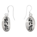 Navajo Sterling Silver Kokopelli Earrings 49646