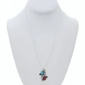 Southwest Coral Turquoise Pendant 50261