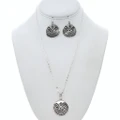 Vintage Man in the Maze Pendant Earrings Set 50269