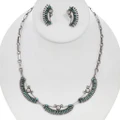 Zuni Needlepoint Choker Necklace Earrings Set 49694