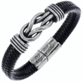 Stainless Steel Braided Leather Bracelet 50279