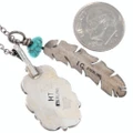 Authentic Native American Turquoise Sterling Silver Pendant 50282