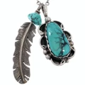 Navajo Turquoise Feather Pendant 50282