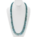 Hand Beaded Flat Disc Turquoise Necklace 49697