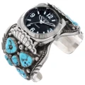 Old Pawn Navajo Turquoise Watch Cuff 49699