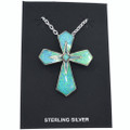 Sterling Silver Opal Cleschee Cross Pendant 7567