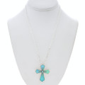Sterling Silver Opal Cleschee Cross Pendant 7567