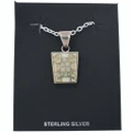 Hand Cut Sterling Silver Opal Inlay Pendant 7568