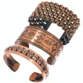 Three Copper Cuff Bracelet Collection 7571