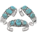 Spiderweb Turquoise Sterling Silver Bracelet 49727