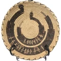 Vintage Hand Coiled Rattlesnake Papago Basket 49751