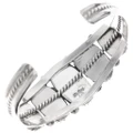 Southwest Sterling Silver Turquoise Navajo Cuff Bracelet 50316