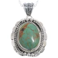 Sterling Silver Nevada Green Turquoise Pendant 50318