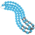 Southwest Turquoise Magnesite 20" Inch Beaded Necklace 50331