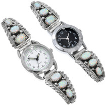 Ladies Native American Sterling Silver Opal Watch 23033