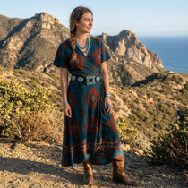 Navajo Turquoise Silver Concho Belt 25408