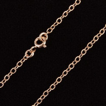 **CLOSEOUT** Charming Vermeil Rose Gold Link Chain Choker Necklace 2003