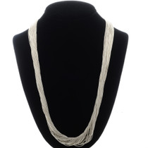 30 Strand Liquid Silver Necklace 32638