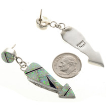 Opal Post Dangle Earrings 15110