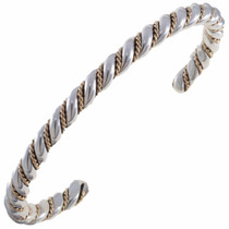 Navajo Twist Wire Silver Gold Bracelet 19690