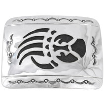 High Shine Longmire Sterling Bear Paw Navajo Belt Buckle 23067