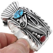 Natural Turquoise Sterling Silver Watch Cuff 24468