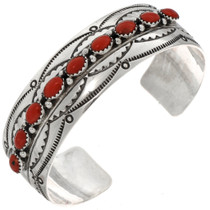 Coral Row Cuff Bracelet 14758