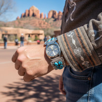 Real Turquoise Native American Watch Mens 26794